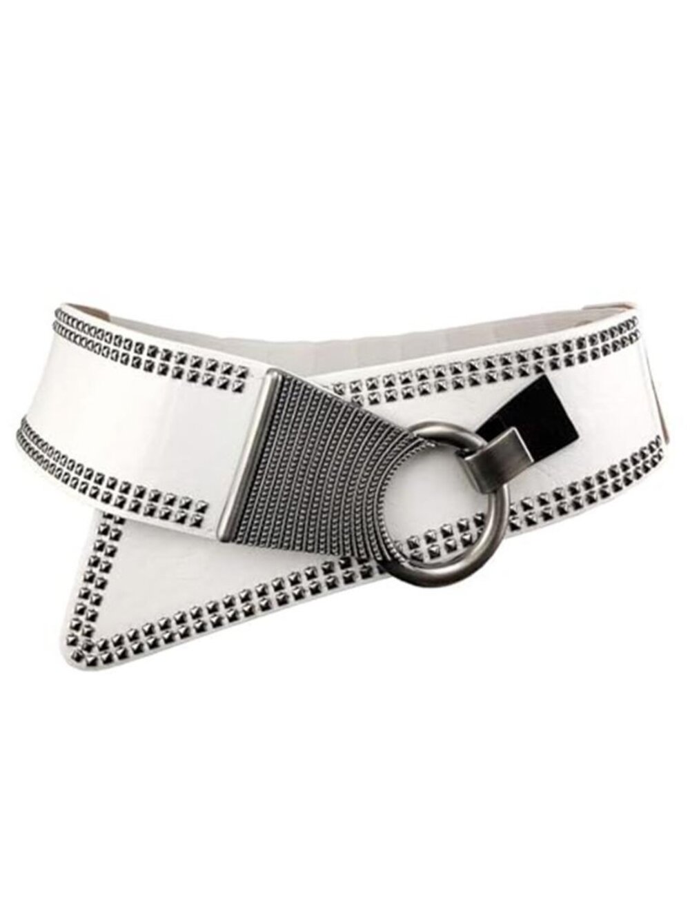 Adjustable Wide Elastic Belt for Women – Vintage Buckle, Stretchy Waistband,